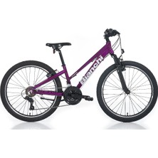 Bianchi XR24.3 24" 21-V Vb Kız Çocuk Dağ Bisikleti - Mürdüm-Gri - 31 cm