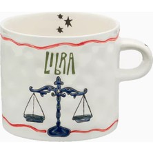 Anna + Nina Libra Terazi Burcu El Boyaması Seramik Kupa 500 ml