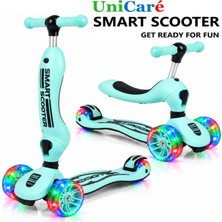 Smart Oturaklı Çocuk Scooter 3 Tekerlekli Işıklı Scooter Yükseklik Ayarlı 1-5 Yaş