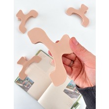 Kağıt Gemi Dükkan Açık Pembe Çok Fonksiyonlu Kitap ve Defter Klipsi / Sayfa Tutucu / Journal ve Scrapbook Yardımcısı / Somon Rengi