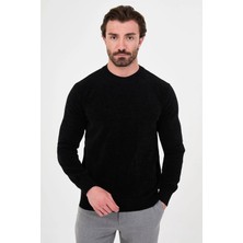 Centilmen Düz Slim Fit Bisiklet Yaka Şönil Erkek Triko Kazak 11604