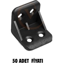 İlka Pls. L Köşe Bağlantı Siyah ( 50 Adet)