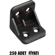 İlka Pls. L Köşe Bağlantı Siyah ( 250 Adet)