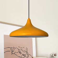 Bamyum Champion Koyu Sarı Metal Avize Tekli Sarkıt Salon Mutfak Hol Otel Ofis Cafe Butik Lamba Aydınlatma