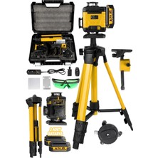 Stahlkraft Sth 8861 S Çift Akülü 360° 16 Çizgi Otomatik Hizalamalı Tripodlu Lazer Hizalama Cihazı
