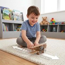 Die-Cast Çek-Bırak Uçak 15 cm Oyuncak - Kahverengi (Lisinya)