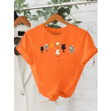 Unisex Yaramaz Kediler Baskılı Tasarım Tshirt