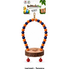 Bird Wooden Toys Birdwoodentoys Doğal Ahşap Boncuklu Zilli Kuş Salıncağı – Muhabbet Kuşu,forpus,sevda,cennet Papağanı