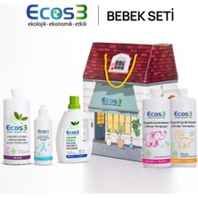 Ecos3 Organik İçerikli Bebek Temizlik Seti | Çamaşır, Bulaşık, Biberon-Oyuncak ve Tüm Yüzeyler için Doğal Temizlik