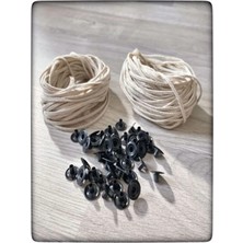 Evinya Pamuk Mum Fitili 25 Metre | Mum Yapımı Için Fitil + Çıtçıt Stand