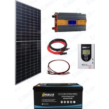 Entech Enerji Bağ Bahçe Karavan Için Lityum Akülü Hazır Paket Solar Güneş Enerji Sistemi(Paket 2)