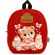 Kidhug Isme Özel Isim Nakışlı Ayıcık Figürlü Peluş Çocuk Sırt Çantası Kız Erkek 0-8 Yaş - Anaokulu Kreş Okul Öncesi Çantası - Ayıcıklı Yumuşak Dokulu Ayarlanabilir Askılı - Kişiye Özel Doğum Günü