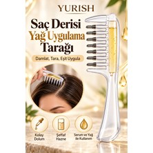 Yurish Saç Derisi Serum ve Yağ Uygulama Tarağı Masaj Başlıklı Şefaf Hazneli