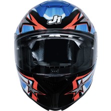 Justone Just1 J-Str Astro Red Blue Black Gloss Kask