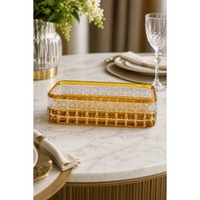 Kristal Market El Yapımı Kesme Kristal Cleopatra Desen Baton Dekaratif Sofra Sunum Kasesi 12X24