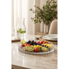 Kristal Market El Yapımı Kristal Vertical Kesim 25 cm Dekoratif Sunumluk Kase