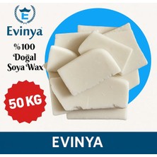 Evinya %100 Naturel Soya Wax 50 kg | Sertifikalı Doğal Soya Mumu Mum Yapımı Için