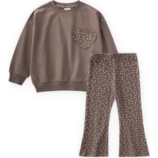 Cigit Taytlı Sweatshirt Takım 2-10 Yaş Vizon