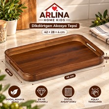 Arlina Home Kids Ilay Dikdörtgen Akasya Sunum Tepsisi 42*28