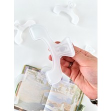 Kağıt Gemi Dükkan Şeffaf Çok Fonksiyonlu Kitap ve Defter Klipsi / Sayfa Tutucu / Journal ve Scrapbook Yardımcısı