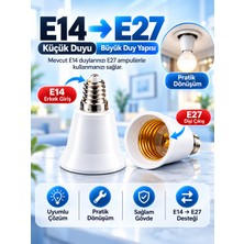 Yeni E14 To E27 Duy Dönüştürücü Adaptör / Ince Duy Kalın Duy Çevirici Lamba Soketi / Akıllı Ampul LED Aydınlatma Çözümü Avize, Sarkıt, Abajur Uyumlu Çevirici Duy