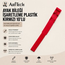 Kerbl Ayak Bileği Işaretleme Plastik Kırmızı 10'lu