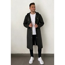 Freedoom Style Unisex Yağmurluk, Şeffaf Su Rüzgar Geçirmez Pvc Şık Kıyafetüstü Kaliteli Yağmurluk Siyah Renk