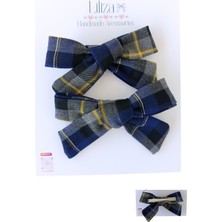 Liliza Accessories Lacivert Fiyonklu 2li Klips Toka Seti
