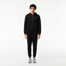 Lacoste Erkek Uzun Kollu Siyah Kapüşonlu Sweatshirt
