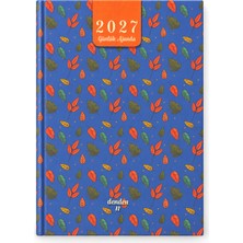 Denden 2027 Günlük Ajanda Yapraklar Mavi 17x24