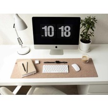 Clue 40X60 cm Premium Keçeli Desk Pad Mousepad Klavye Altlığı Koruyucu-S.kahve