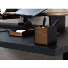Clue Premium Ceviz & Çelik Minimalist Kalemlik - Nero Serisi