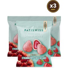 Patiswiss Beyaz Çikolatalı Çilekli Cheesecake Çilek Draje, 50G x 3 Adet