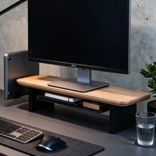Clue Premium Ahşap Monitör Yükseltici M1 - Ergonomik Masaüstü Düzenleyici Standı