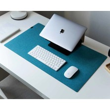 Clue 40X70 cm Premium Keçeli Desk Pad Mousepad Klavye Altlığı Koruyucu-A.mavi