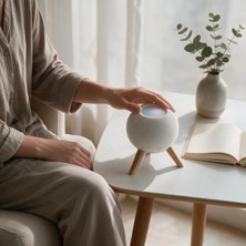 Clue Homepod Mini Uyumlu Ahşap Hoparlör Standı Masa Setup Dekoratif Hoparlör Ayağı