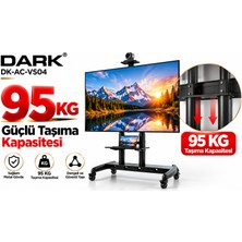 Dark AVA1800 50"- 85" Dev Ekran Tv Destekli, Hareketli, Tekerlekli Tv - Monitör Fuar Standı (DK-AC-VS04)
