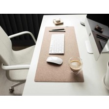 Clue 30X70 cm Premium Keçeli Desk Pad Mousepad Klavye Altlığı Koruyucu-Karamel