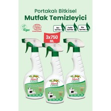 Mom's Green 3'lü Set Portakal Yağ Sökücü Bitkisel Mutfak Temizleyici 750 ml x 3 Adet Çevre Dostu
