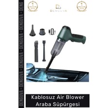 Denguva #süpürge Güçlü Vakum Kablosuz Şarjlı Taşınabilir Profesyonel Air Blower Araba Süpürgesi Yeşil