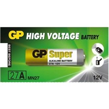 GP 27a Tek'li 12v Yüksek Voltaj Spesifik Pil