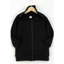 Rapapa Çocuk 3 Iplik Şardonsuz  Kapüşonlu Fermuarlı Sweatshirt – Günlük Rahat HIRKA-4013-