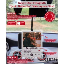 Şarkı Barkodlu Kişiye Özel Fotoğraflı Dikiz Aynası Süsü Araba Hediyesi Sevgililer Günü Hediyesi