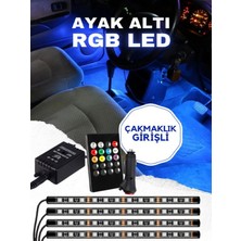 Araç Içi Ambiyans Rgb Ayak Altı LED Sese Duyarlı LED Müziğe Duyarlı 12 Ledli