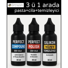 Perfect 3’lü Oto Bakım Seti – 30 ml x 3 ( Sıvı Pasta + Sıvı Cila + Silikon Yüzey Temizleyici )