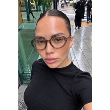 Ren Eyewear Ren Odette Kadın Mavi Işık Filtreli Gözlük – Blue Block Cam, Füme Şeffaf Çerçeve, Oval Tasarım ,ekran Gözlüğü