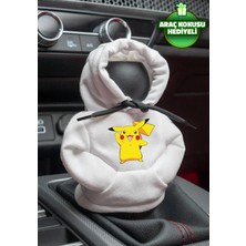 Pokemon Pikachu Vites Hoodie Araç Vites Kıyafeti Vites Poları Oto Aksesuarı Vites Topuzu