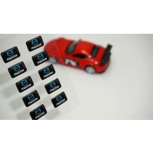 Logo 3D Cam Açma Torpido Konsol Ayna Çıkartma Seti