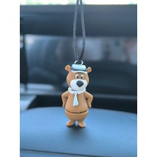 Ayı Yogi 3D Mini Boy Araba Süsü - Dikiz Ayna Süsü Torpido Süsü