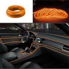 Araç Içi Neon Aydınlatma LED Göğüs Torpido Ledi Neon Ip LED Turuncu 2 Metre